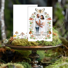 Woodland Mushroom Kinderdusche Foto Danke Karte