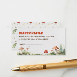 Woodland Mushroom Kinderdusche Windeln Raffel Begleitkarte