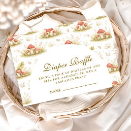 Woodland Mushroom Storybook  Diapper Raffle Begleitkarte