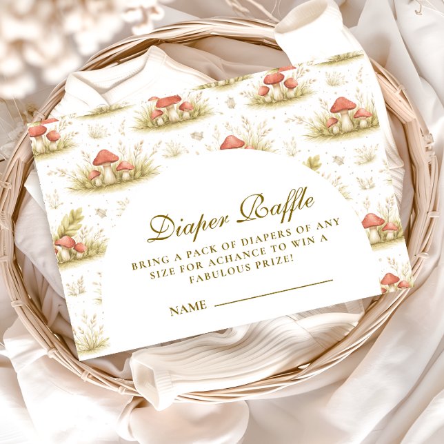 Woodland Mushroom Storybook  Diapper Raffle Begleitkarte (Von Creator hochgeladen)
