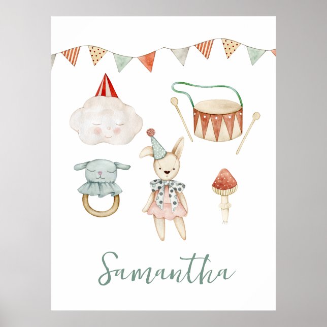 Woodland Mushroom Toys Custom Kid Room Poster (Vorne)