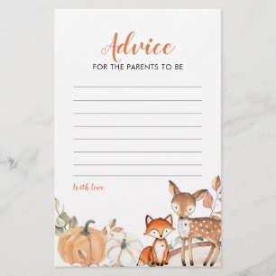 Woodland Oh Boy Pumpkin Baby Showcard