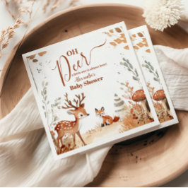 Woodland Oh Deer Forest Baby Dusche Serviette