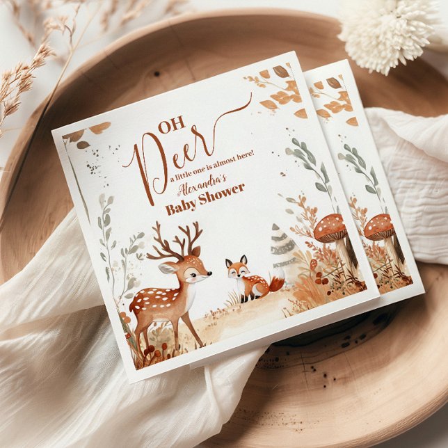 Woodland Oh Deer Forest Baby Dusche Serviette (Von Creator hochgeladen)