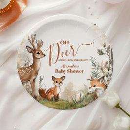 Woodland Oh Deer Theme Baby Dusche Pappteller