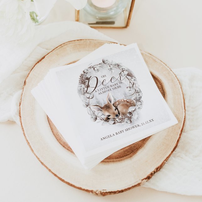 Woodland Oh Deer Winter Baby Dusche Serviette (Von Creator hochgeladen)