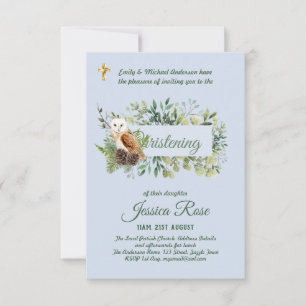 Woodland Owl Boys Christening lädt zur Taufe ein