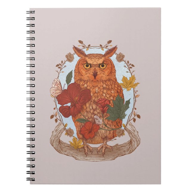 Woodland Owl Notebook Notizblock (Vorderseite)