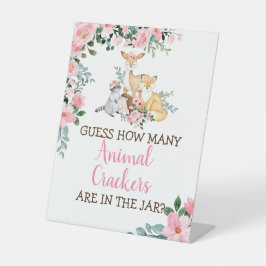 Woodland Party Decoration Girl Baby Shower Game Sockelschild