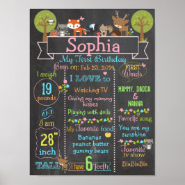 Woodland Party zum ersten Mal Geburtshaus Poster