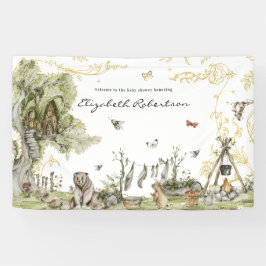 Woodland Picnic | Forest Baby Dusche Willkommen Banner