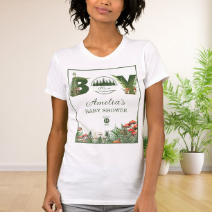 Woodland-Pilz-It's-a-Junge-Baby-Party-Wald T-Shirt