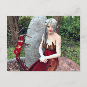 Woodland Princess Fantasy Postcard Postkarte