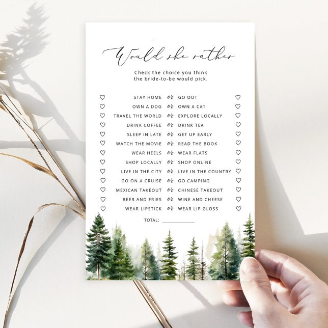 Woodland rustic Wäre sie lieber bridal Spiel (Von Creator hochgeladen)