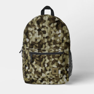 Woodland Schlange digitale Camouflage futuristisch Bedruckter Rucksack