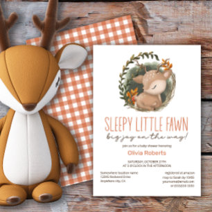 Woodland-Schlitten-Baby-Wildwasser-Babydusche Einladung