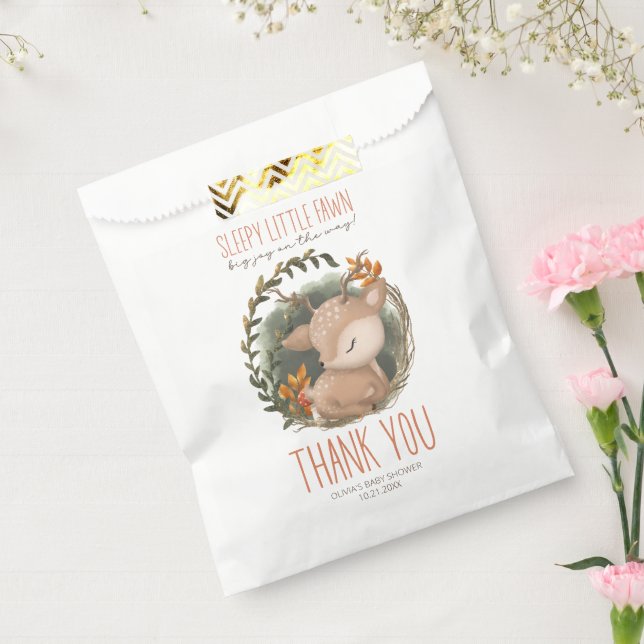 Woodland-Schlitten-Baby-Wildwasser-Babydusche Geschenktütchen (Versiegelt)