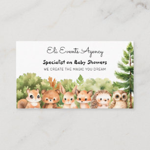 Woodland Simple Niedlich Baby Events Agency Visitenkarte