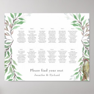 Woodland-Sitzplan Poster