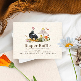 Woodland Skunk Girl Baby Dusche Windel Raffle Begleitkarte