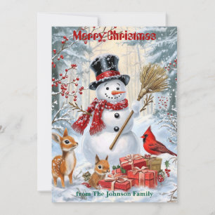 Woodland Snowman Personalisierte Weihnachten