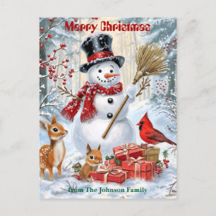 Woodland Snowman   Personalisierte Weihnachten