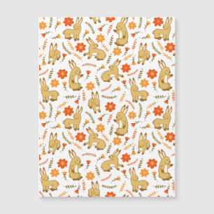 Woodland Spring Bunny Rabal Floral Magnetkarte