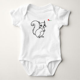 Woodland Squirrel Baby Bodysuit Strampler