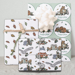 Woodland Story Book Birthday Geschenkpapier Set