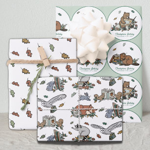 Woodland Story Book Birthday Geschenkpapier Set