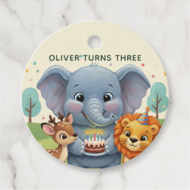 Woodland Storybook Animals 3rd Birthday Geschenkanhänger