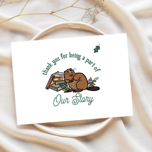 Woodland Storybook Babydusche Danke Karte (Cute Woodland Storybook Thank You Card)