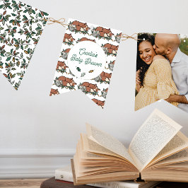 Woodland Storybook Kinderdusche Foto Wimpelkette