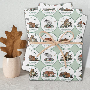 Woodland Storybook Kinderdusche Geschenkpapier Set