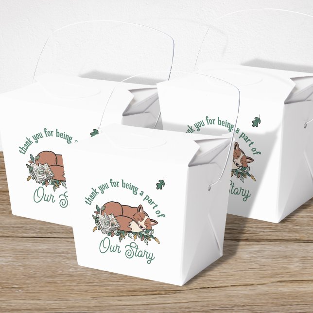 Woodland Storybook Kinderdusche Geschenkschachtel (Woodland Storybook Baby Shower Favor Box)