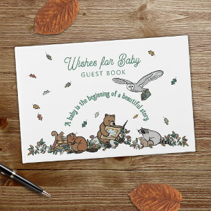 Woodland Storybook Wünsche für Babydusche Gästebuch