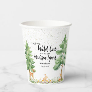 Woodland süße Tier Reh Babydusche Pappbecher