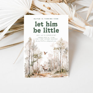 Woodland Thema Geburtstagsparty Einladung