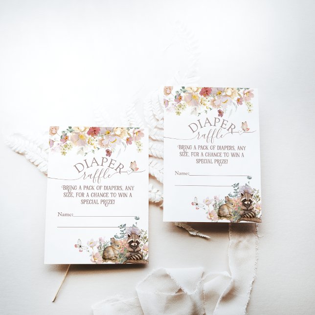 Woodland tierblütenmädchen Baby Duschmaschine Enc Begleitkarte (Von Creator hochgeladen)