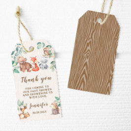 Woodland Tiere Baby Dusche Danke Geschenketiketten Geschenkanhänger