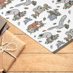 Woodland Tiere Buch Themenfall Seidenpapier