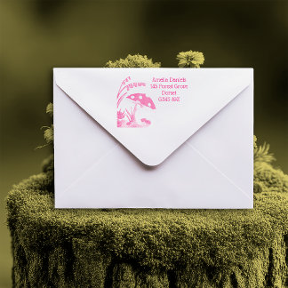 Woodland Toadstool Anschrift Permastempel