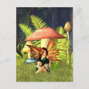 Woodland Toadstool Fairy Postkarte