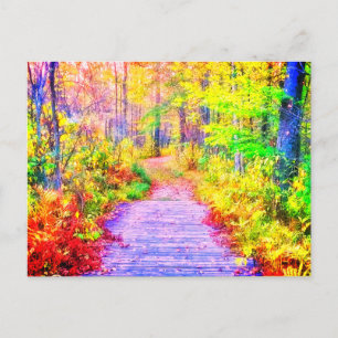WOODLAND TRAIL BRIGHT POSTCARD POSTKARTE