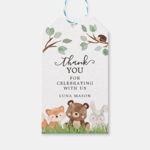 Woodland Vielen Dank für Ihre Unterstützung Tags Geschenkanhänger