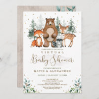 Woodland Virtual Baby Showwald Zoom Party