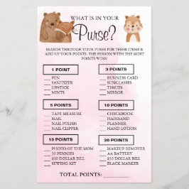 Woodland Was ist in Ihrer Handtasche Duschspielkar Flyer