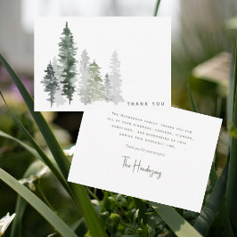 Woodland Watercolor Bereavement Vielen Dank Dankeskarte