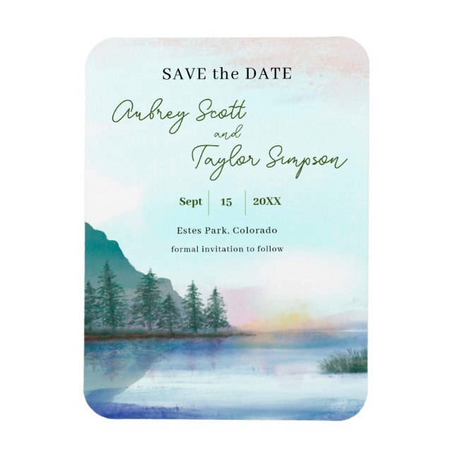 Woodland Wedding Save the Date Magnet (Vertikal)