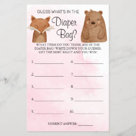 Woodland Whats in der Windelbeutel-Duschspielkarte Flyer